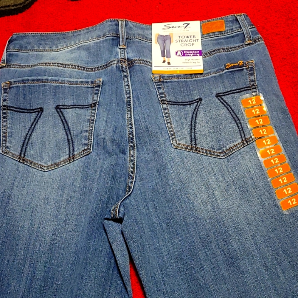Seven straight crop jeans size 12